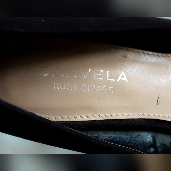 Kurt Geiger Carvela Black Suede heeled shoes - Picture 4 of 5